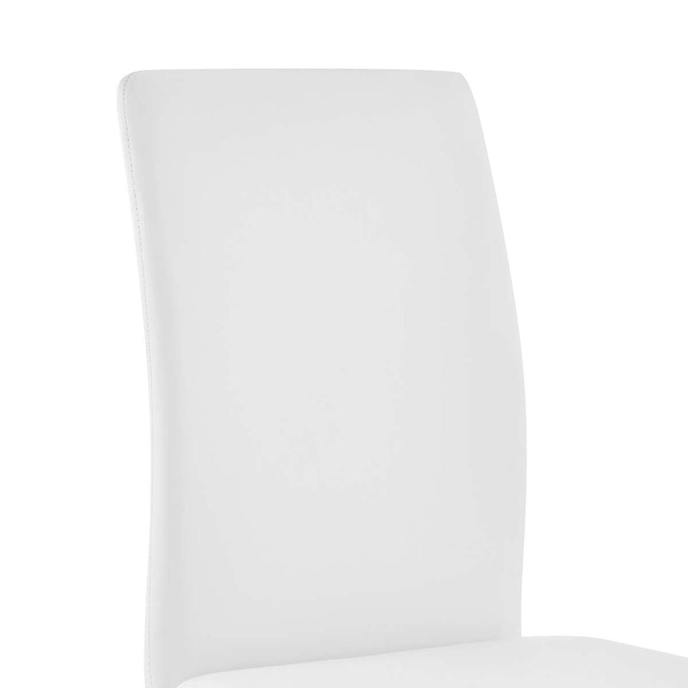 Amanda Contemporary Side Chair in Gray Faux Leather and Chrome Finish - Set of 2 By Armen Living | Dining Chairs | Modishstore - 12