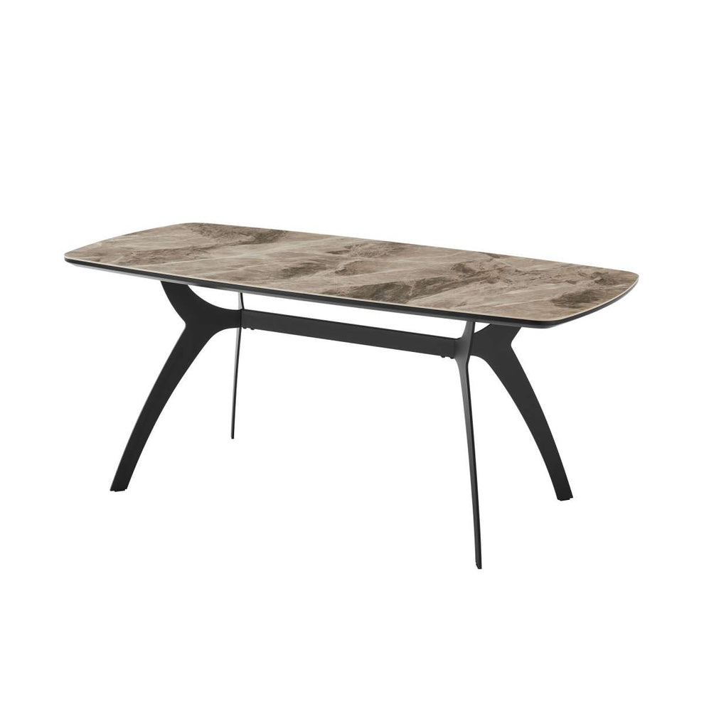 Andes Ceramic and Metal Rectangular Dining Room Table By Armen Living | Dining Tables | Modishstore - 2