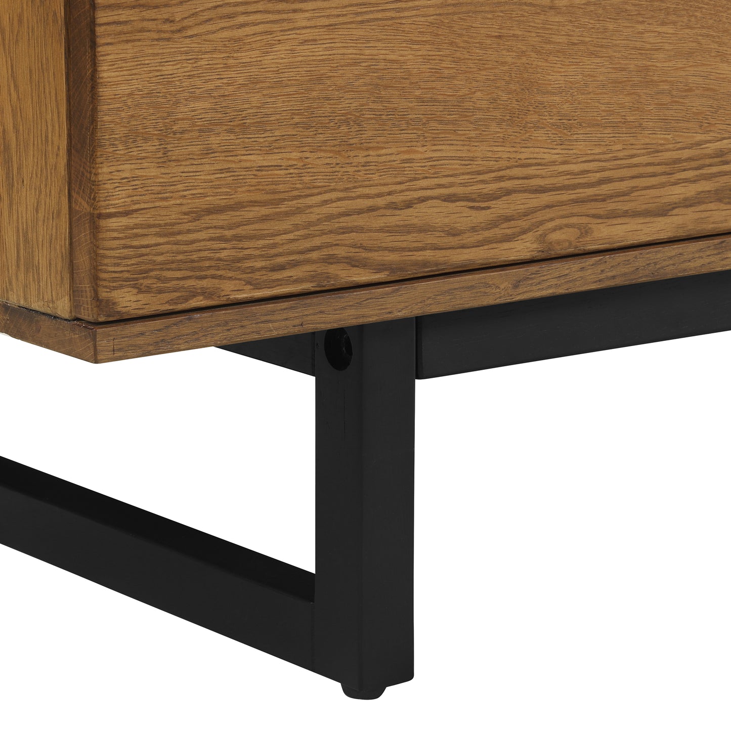 Aldo 4 Drawer Dresser in Brown Oak Wood with Black Metal Legs By Armen – Modish Store