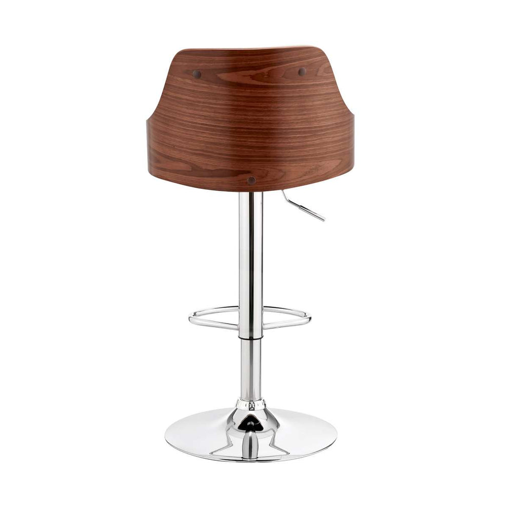 Asher Adjustable Grey Faux Leather and Black Finish Bar Stool By Armen Living | Bar Stools | Modishstore - 18