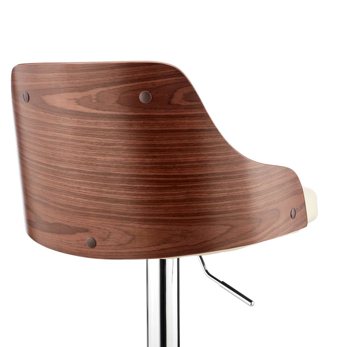 Asher Adjustable Grey Faux Leather and Black Finish Bar Stool By Armen Living | Bar Stools | Modishstore - 20