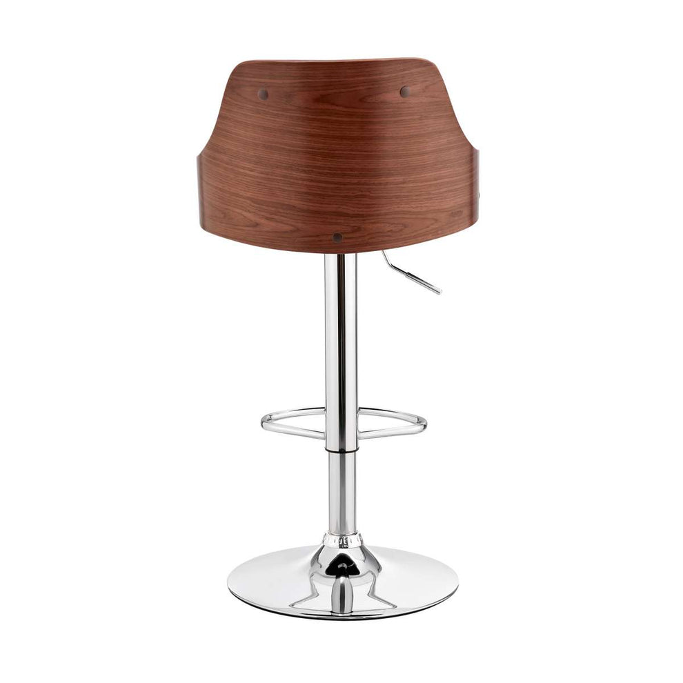 Asher Adjustable Grey Faux Leather and Black Finish Bar Stool By Armen Living | Bar Stools | Modishstore - 25