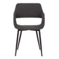 Ariana Mid-Century Charcoal Open Back Dining Accent Chair By Armen Living | Dining Chairs | Modishstore - 2