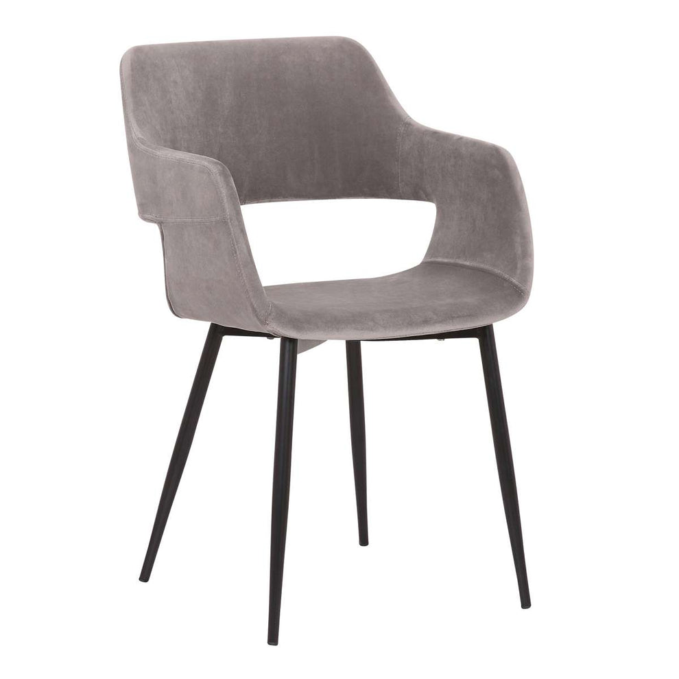 Ariana Mid-Century Charcoal Open Back Dining Accent Chair By Armen Living | Dining Chairs | Modishstore - 5