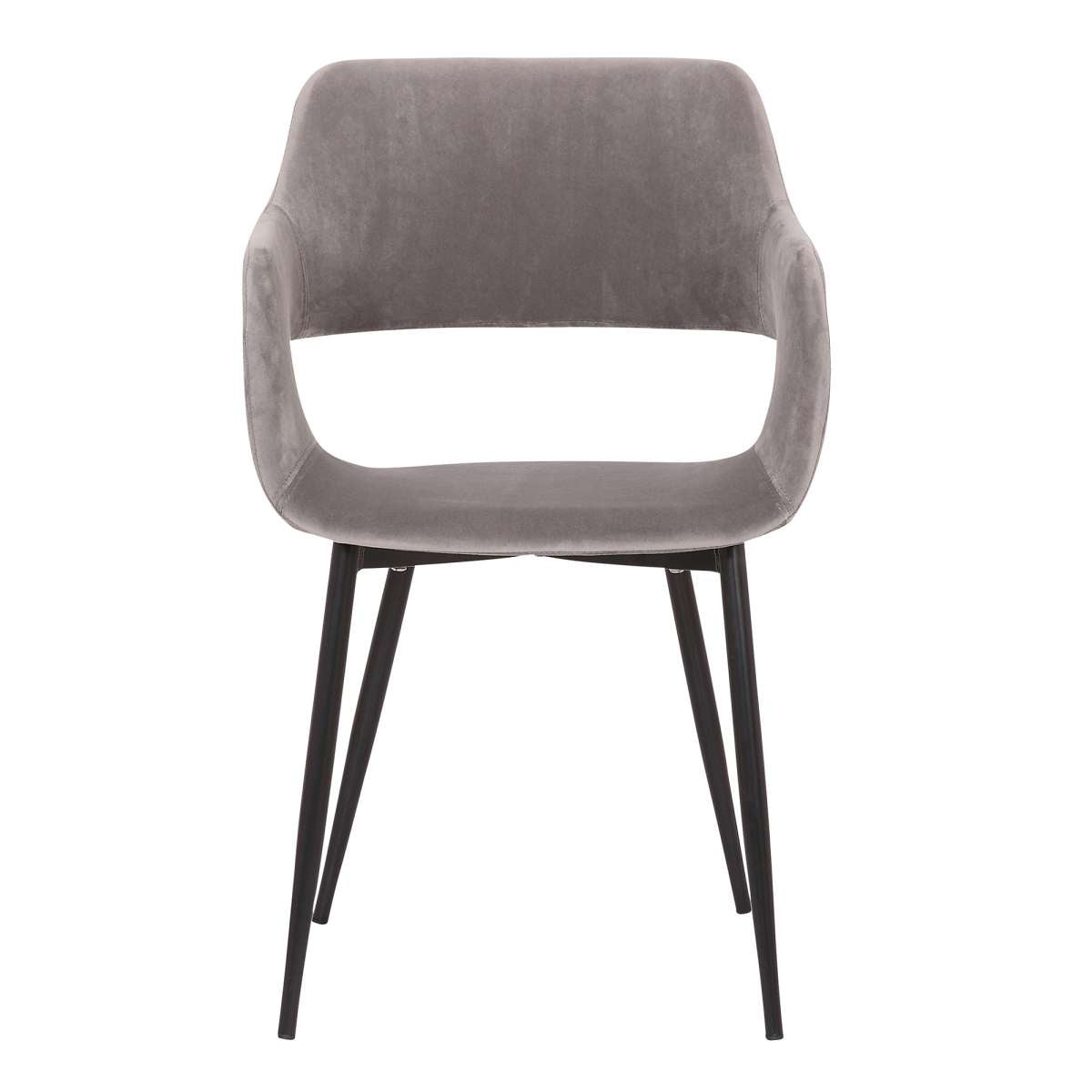 Ariana Mid-Century Charcoal Open Back Dining Accent Chair By Armen Living | Dining Chairs | Modishstore - 6