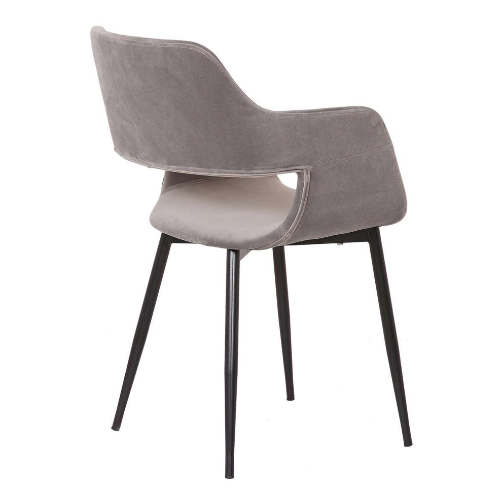 Ariana Mid-Century Charcoal Open Back Dining Accent Chair By Armen Living | Dining Chairs | Modishstore - 7