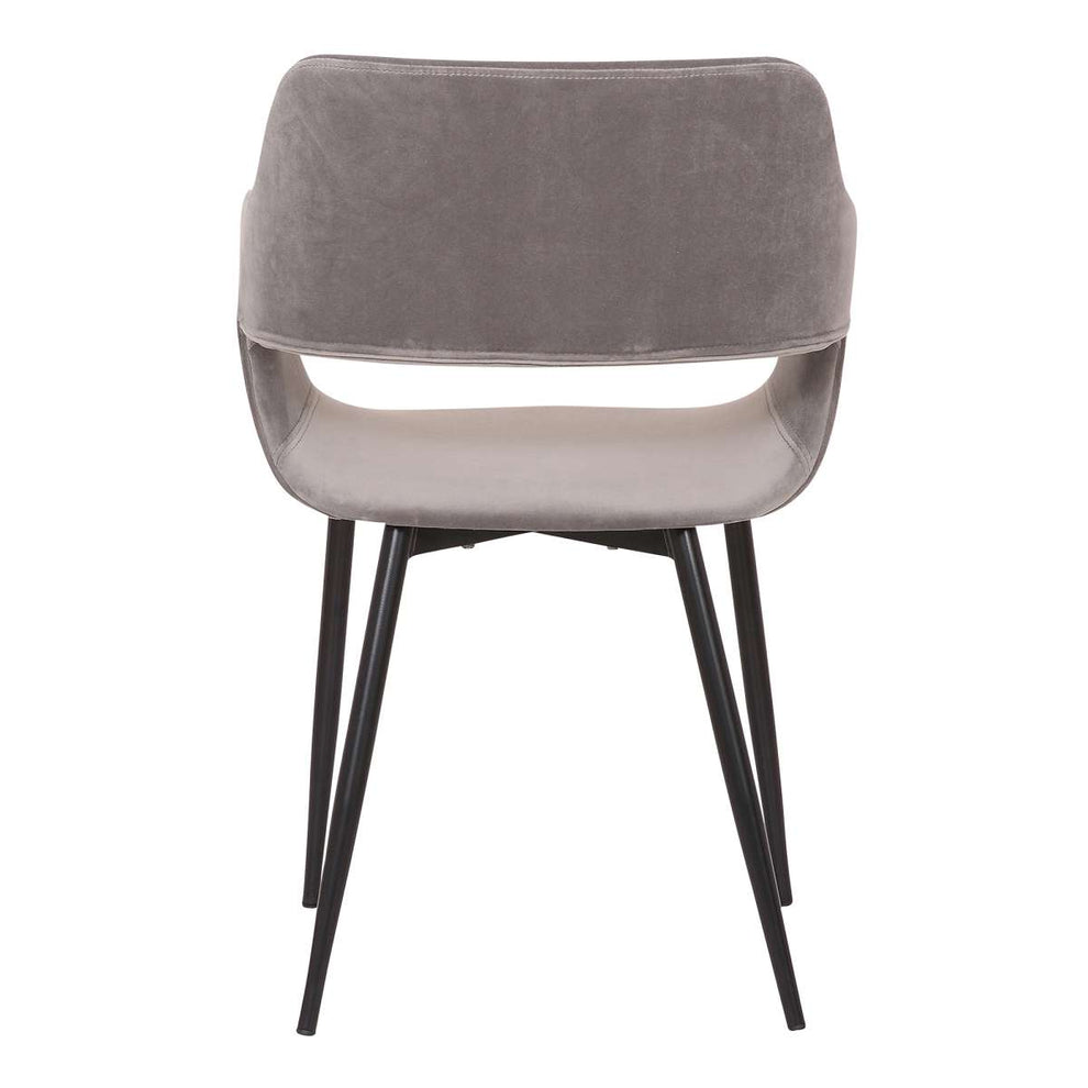Ariana Mid-Century Charcoal Open Back Dining Accent Chair By Armen Living | Dining Chairs | Modishstore - 8