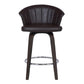 Ashley Wood Back 26" Swivel Brown Faux Leather Bar Stool By Armen Living | Bar Stools | Modishstore - 2