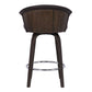 Ashley Wood Back 26" Swivel Brown Faux Leather Bar Stool By Armen Living | Bar Stools | Modishstore - 4