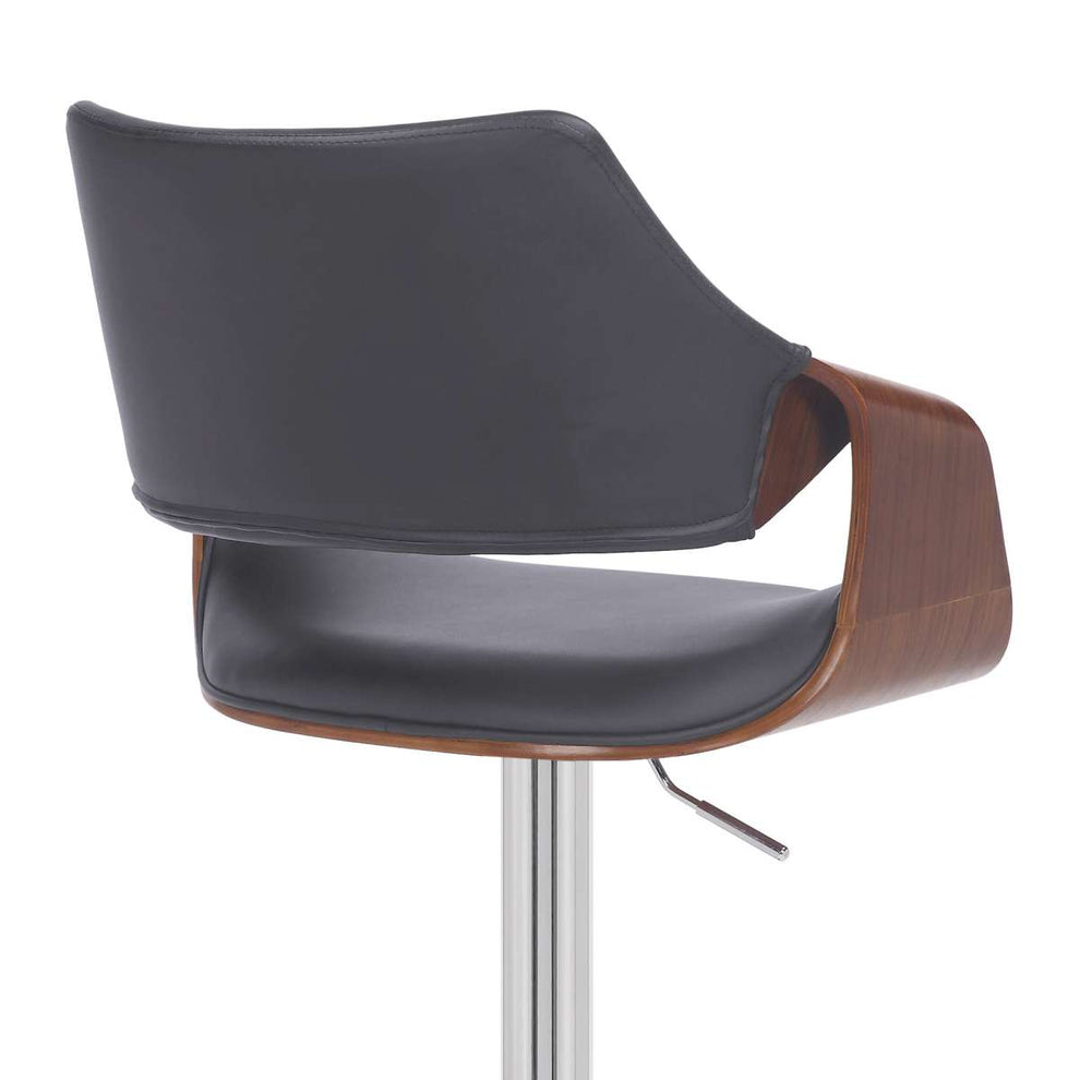 Aspen Adjustable Swivel Bar Stool with Chrome Base By Armen Living | Bar Stools | Modishstore - 15