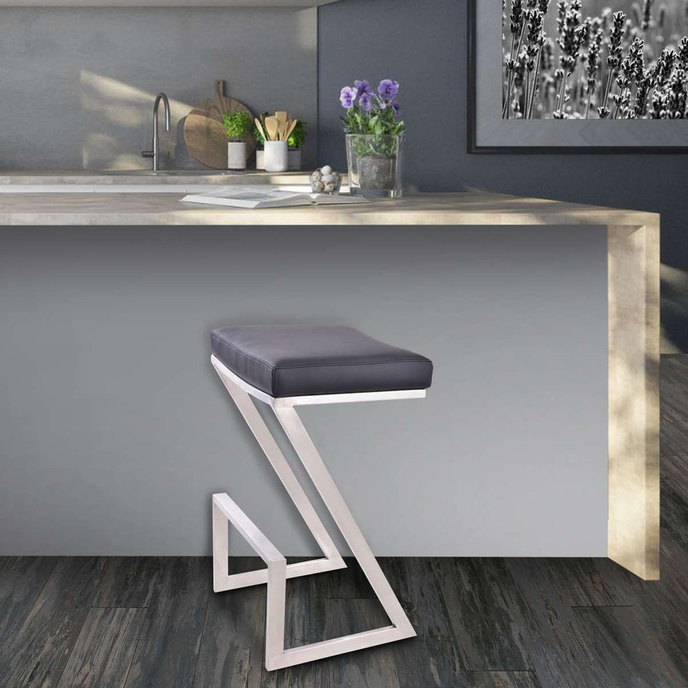 Atlantis 26" Counter Height Backless Bar Stool By Armen Living | Bar Stools | Modishstore