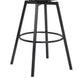 Athena 27" Swivel Black Wood Counter Stool in Grey Faux Leather with Black Metal By Armen Living | Counter Stools | Modishstore - 8