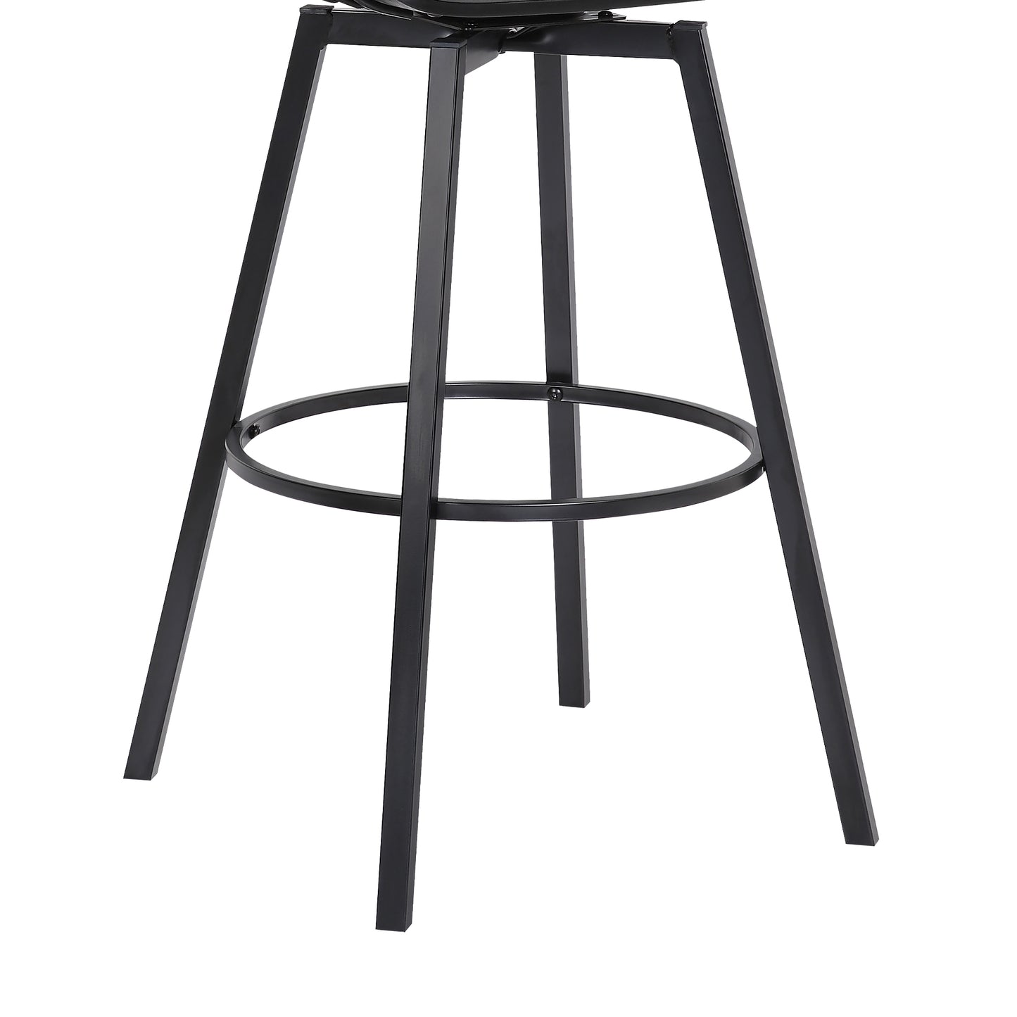 Athena 27" Swivel Black Wood Counter Stool in Grey Faux Leather with Black Metal By Armen Living | Counter Stools | Modishstore - 8