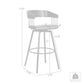 Athena 27" Swivel Black Wood Counter Stool in Grey Faux Leather with Black Metal By Armen Living | Counter Stools | Modishstore - 9