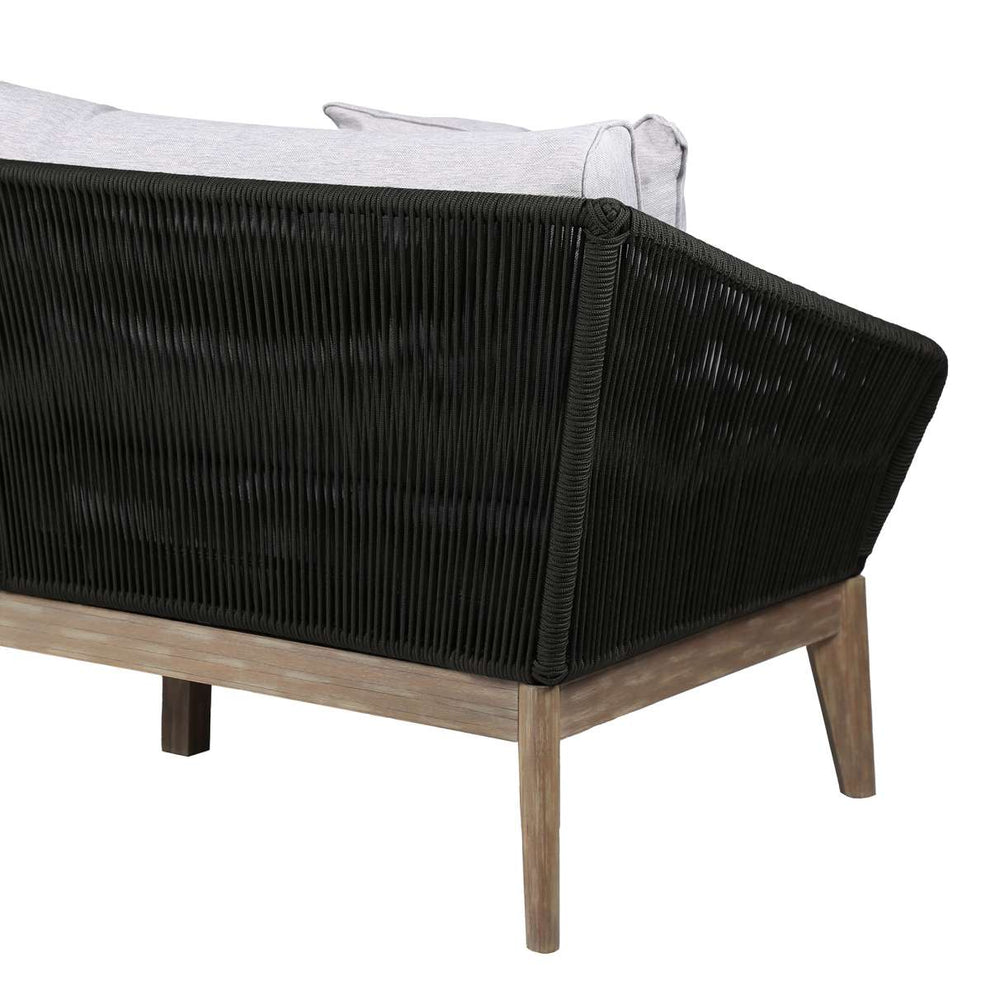 Athos Indoor Outdoor 3 Seater Sofa in Dark Eucalyptus Wood with Latte Rope and Grey Cushions By Armen Living | Outdoor Sofas, Loveseats & Sectionals |  Modishstore  - 12
