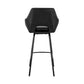 Aura Black Faux Leather and Black Metal Swivel 26" Counter Stool By Armen Living | Bar Stools | Modishstore - 4