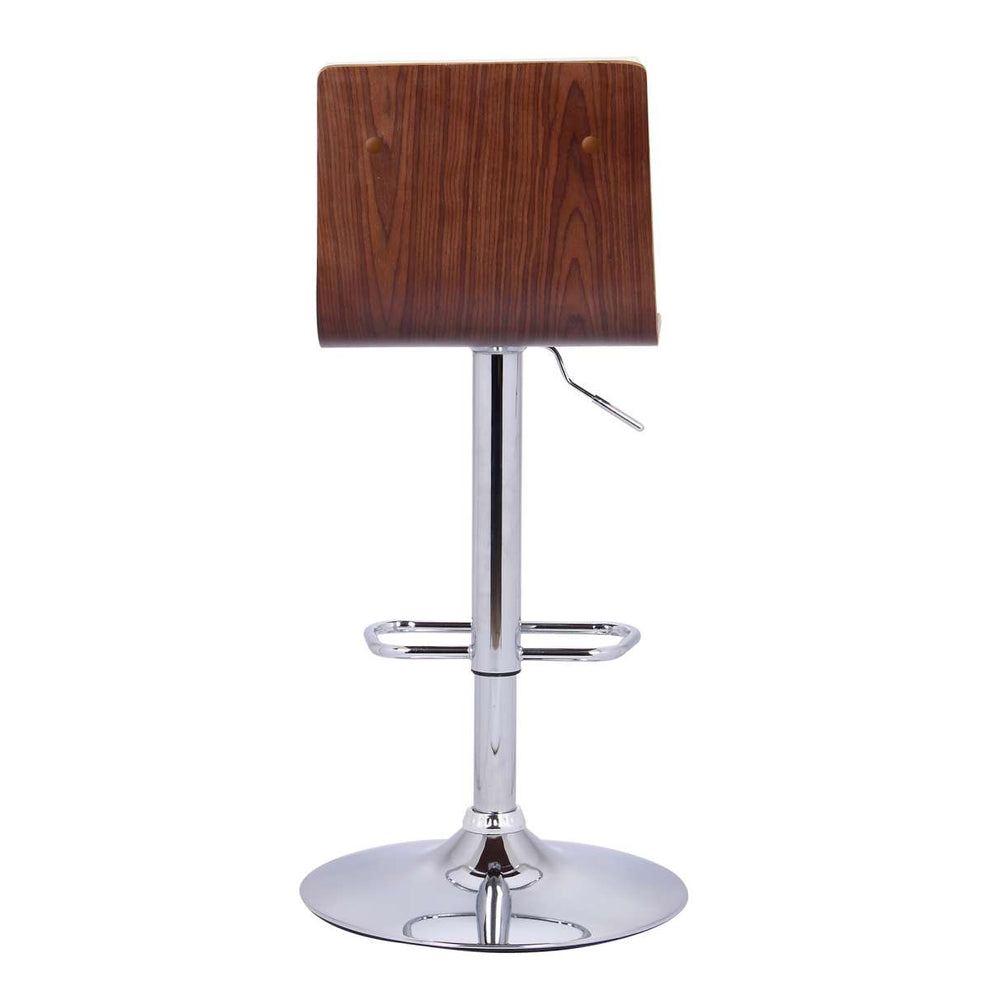 Aubrey Adjustable Height Swivel Bar Stool with Walnut Wood By Armen Living | Bar Stools | Modishstore - 10