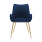 Avery Blue Fabric Dining Room Chair with Gold Legs By Armen Living | Dining Chairs | Modishstore - 2