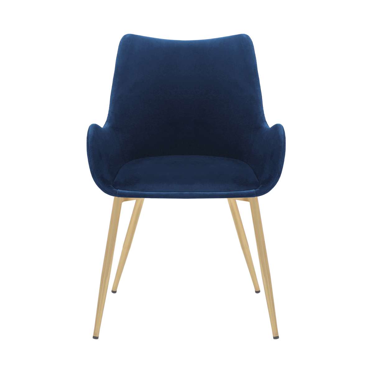 Avery Blue Fabric Dining Room Chair with Gold Legs By Armen Living | Dining Chairs | Modishstore - 2