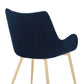 Avery Blue Fabric Dining Room Chair with Gold Legs By Armen Living | Dining Chairs | Modishstore - 6