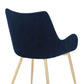 Avery Blue Fabric Dining Room Chair with Gold Legs By Armen Living | Dining Chairs | Modishstore - 6