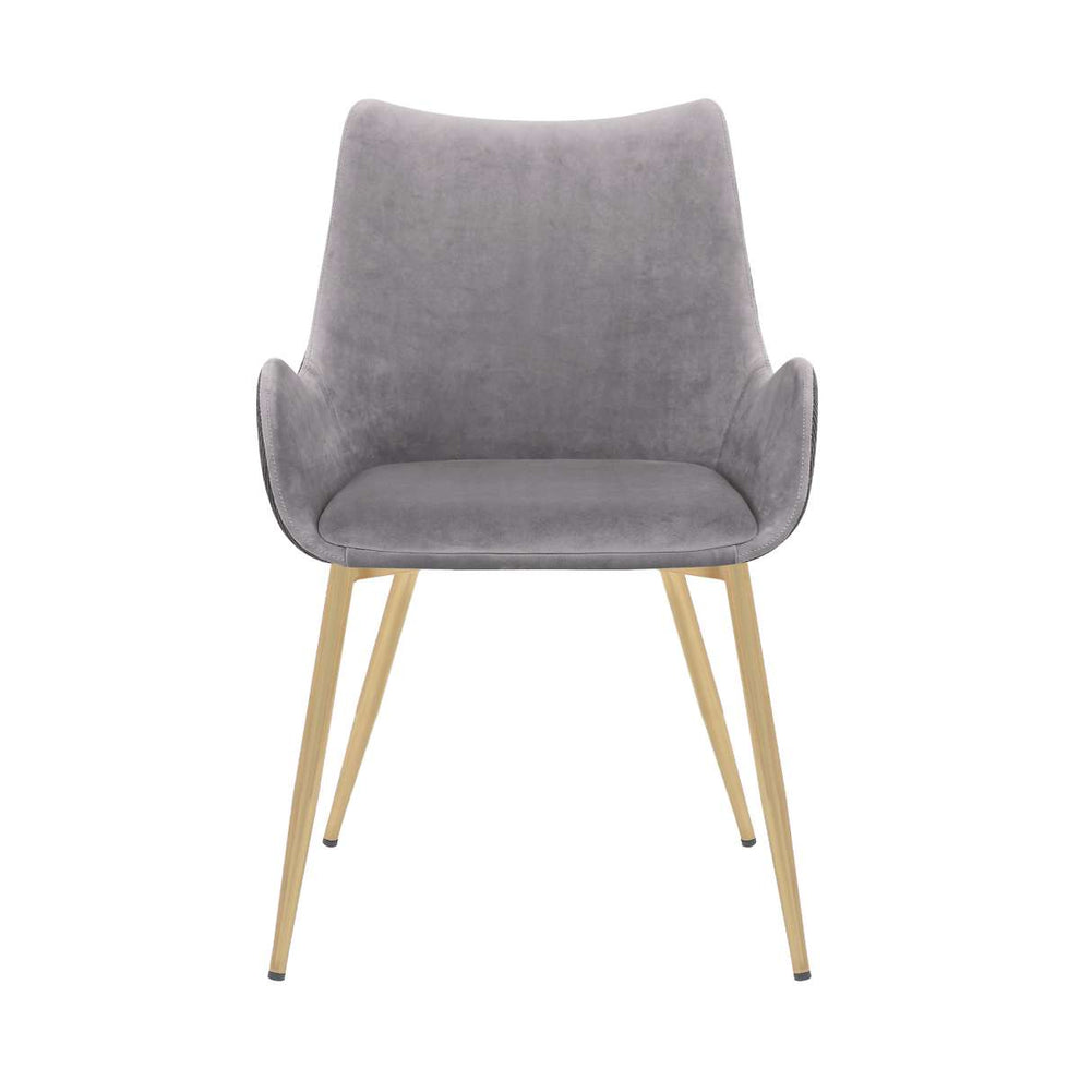 Avery Blue Fabric Dining Room Chair with Gold Legs By Armen Living | Dining Chairs | Modishstore - 9