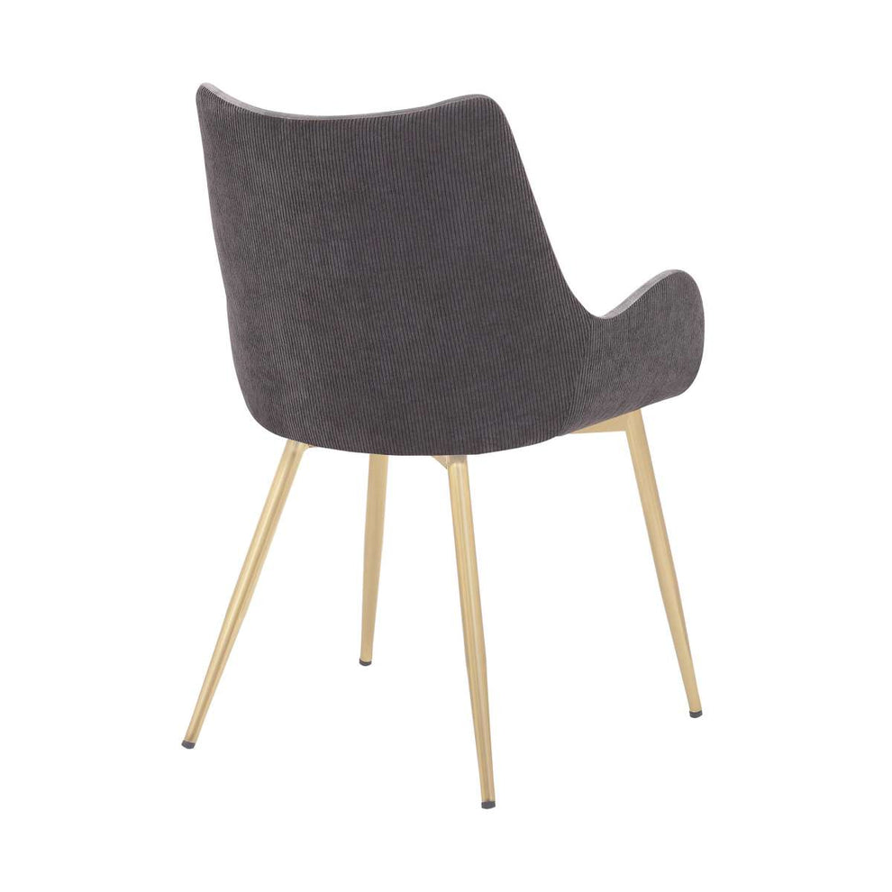 Avery Blue Fabric Dining Room Chair with Gold Legs By Armen Living | Dining Chairs | Modishstore - 10