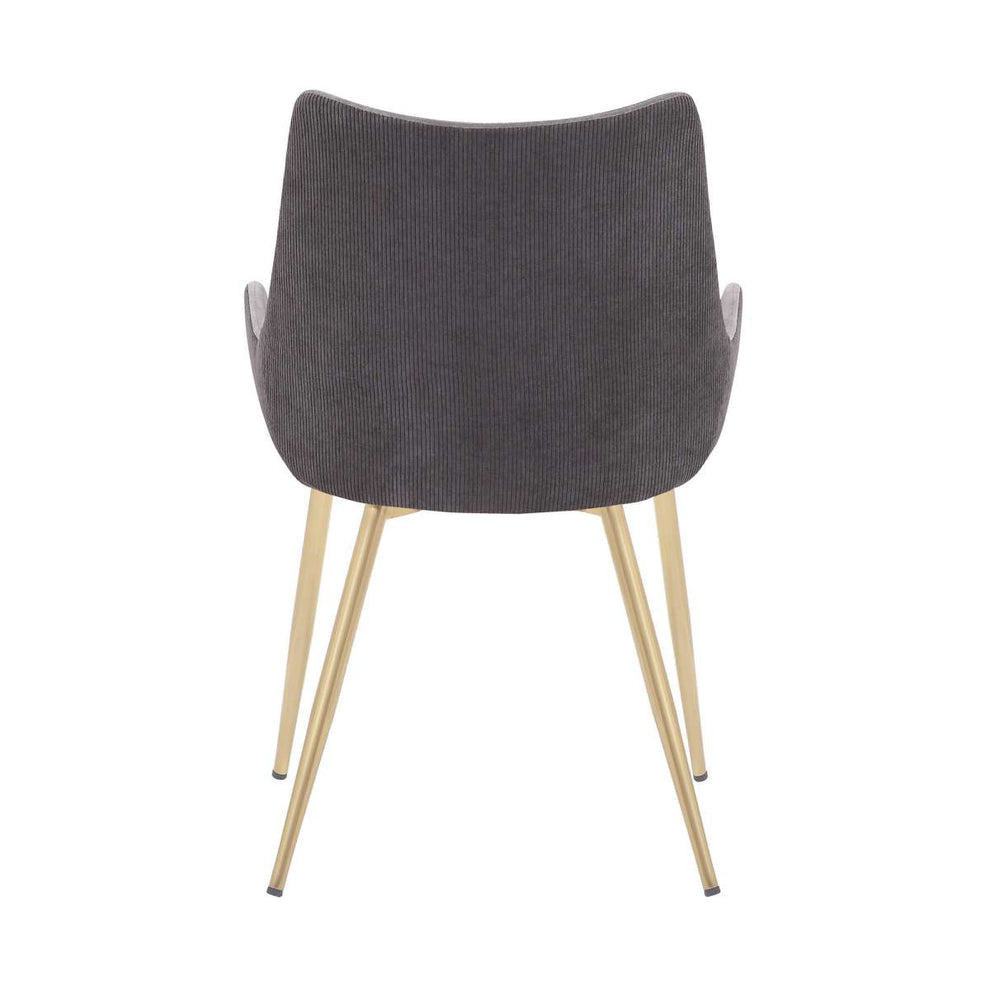 Avery Blue Fabric Dining Room Chair with Gold Legs By Armen Living | Dining Chairs | Modishstore - 11