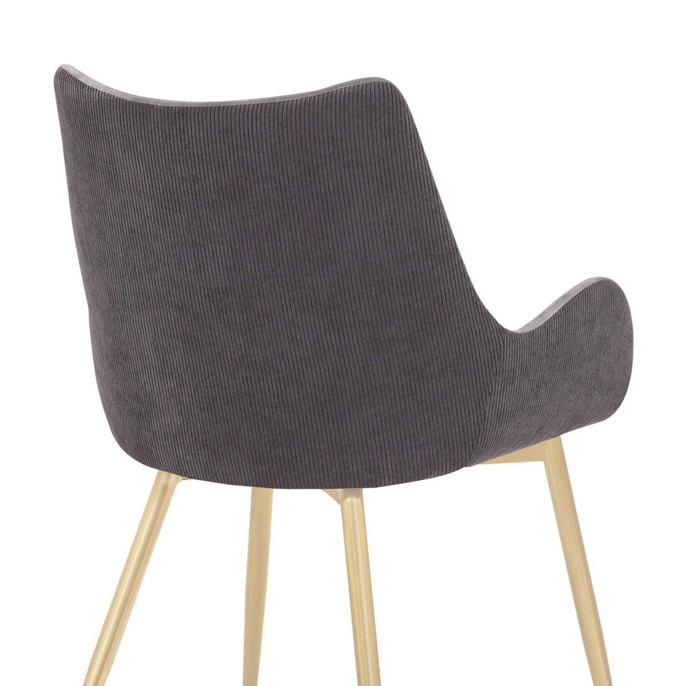 Avery Blue Fabric Dining Room Chair with Gold Legs By Armen Living | Dining Chairs | Modishstore - 13