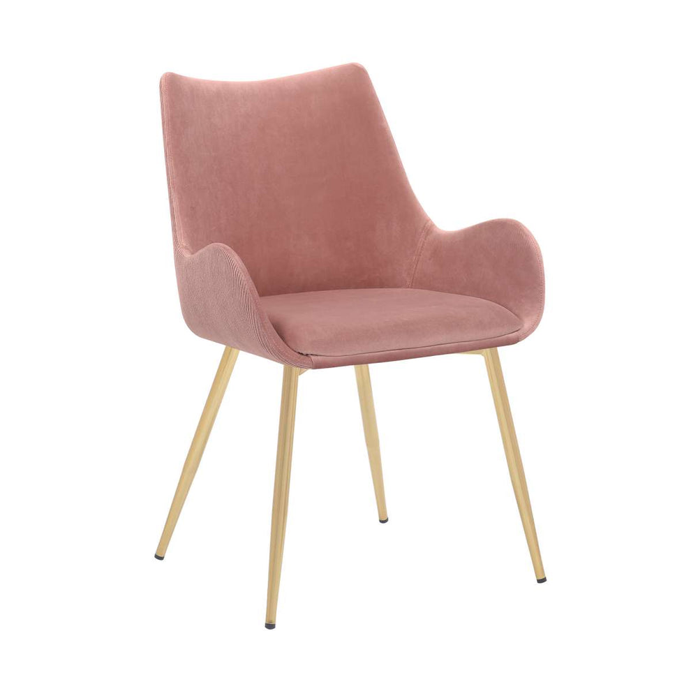 Avery Blue Fabric Dining Room Chair with Gold Legs By Armen Living | Dining Chairs | Modishstore - 15