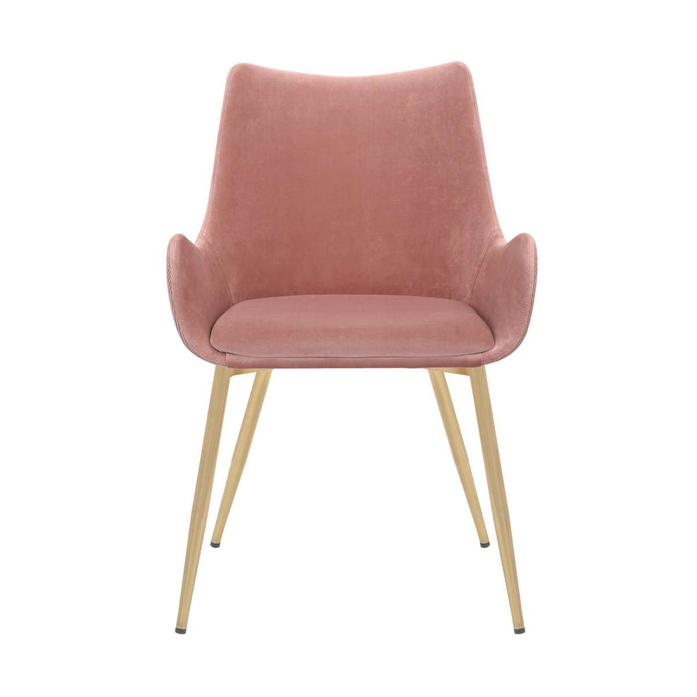 Avery Blue Fabric Dining Room Chair with Gold Legs By Armen Living | Dining Chairs | Modishstore - 16