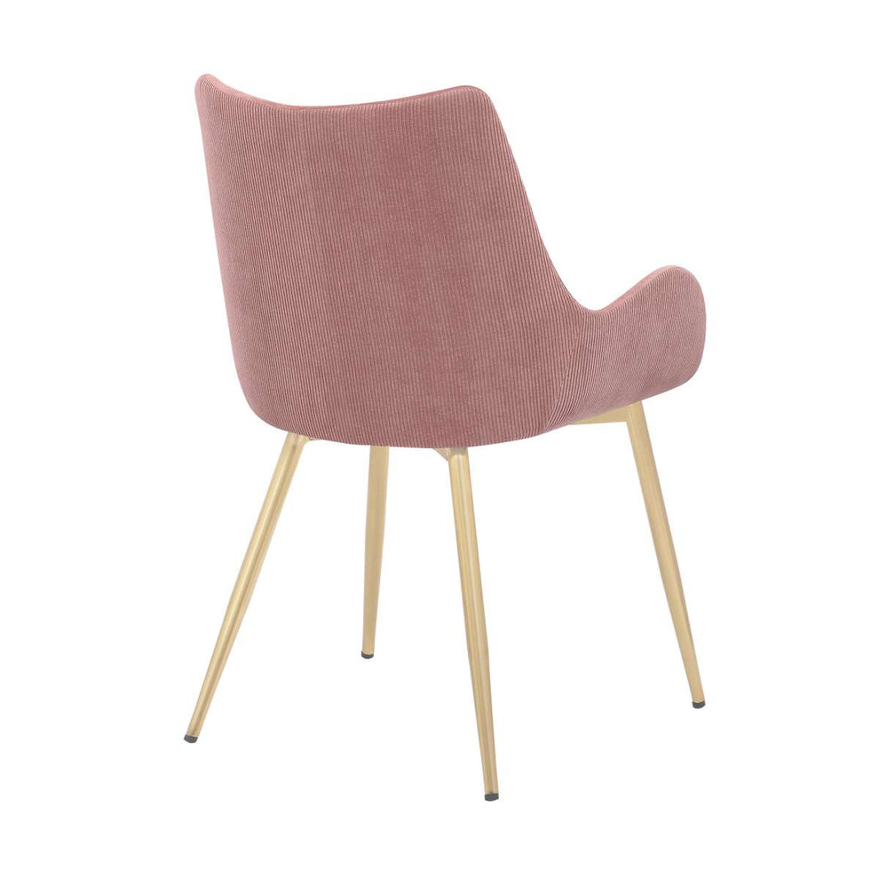 Avery Blue Fabric Dining Room Chair with Gold Legs By Armen Living | Dining Chairs | Modishstore - 17