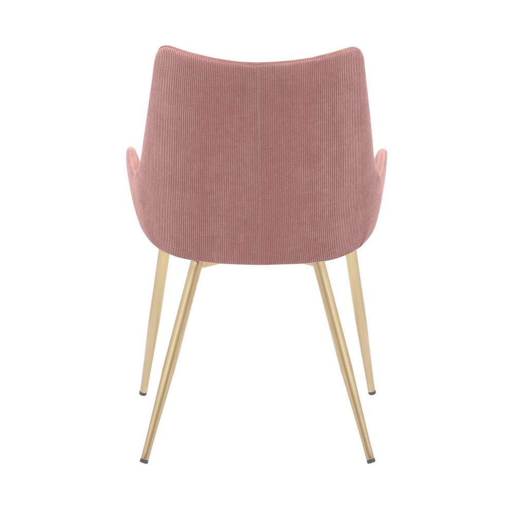 Avery Blue Fabric Dining Room Chair with Gold Legs By Armen Living | Dining Chairs | Modishstore - 18