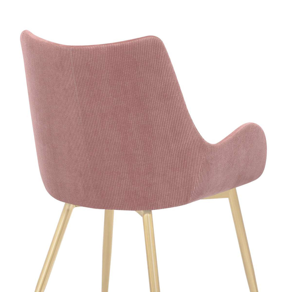 Avery Blue Fabric Dining Room Chair with Gold Legs By Armen Living | Dining Chairs | Modishstore - 20