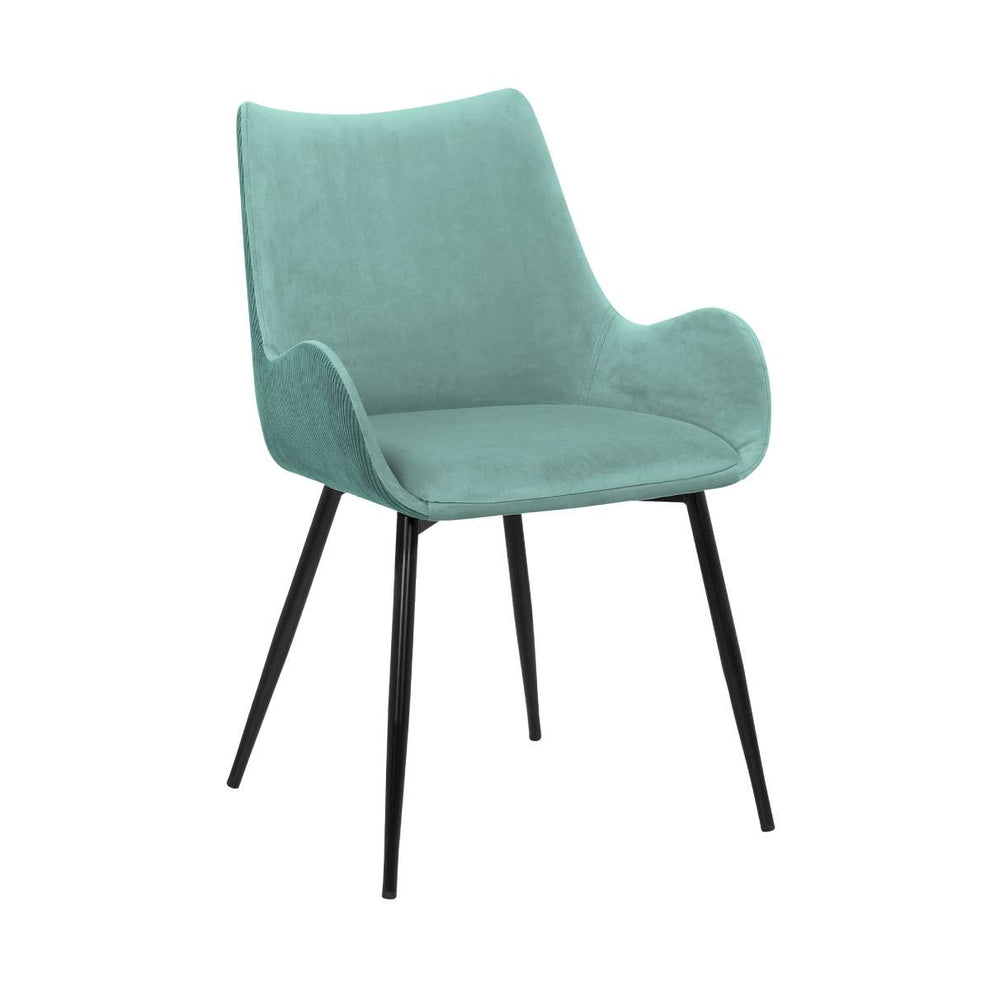 Avery Blue Fabric Dining Room Chair with Gold Legs By Armen Living | Dining Chairs | Modishstore - 22