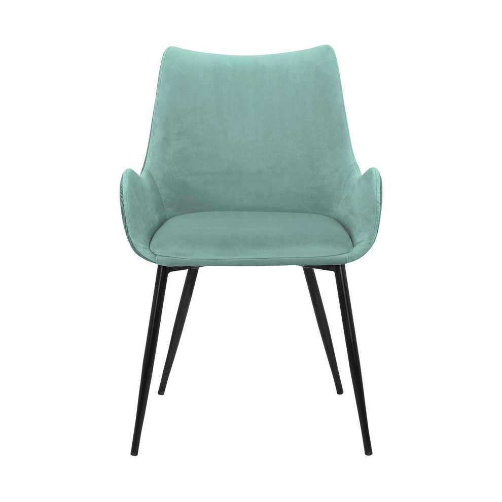 Avery Blue Fabric Dining Room Chair with Gold Legs By Armen Living | Dining Chairs | Modishstore - 23