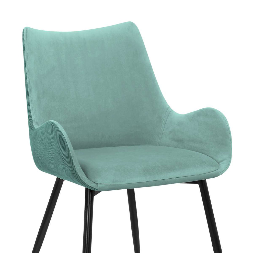Avery Blue Fabric Dining Room Chair with Gold Legs By Armen Living | Dining Chairs | Modishstore - 26