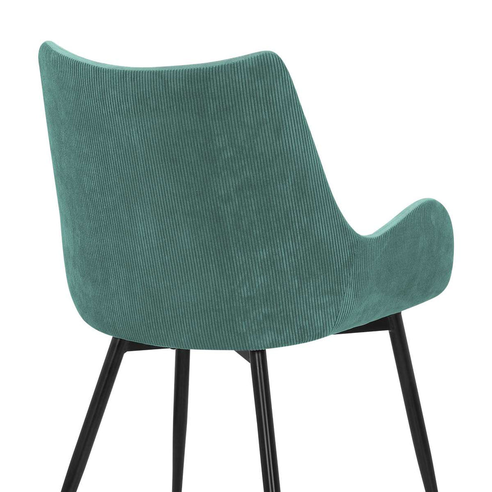Avery Blue Fabric Dining Room Chair with Gold Legs By Armen Living | Dining Chairs | Modishstore - 27