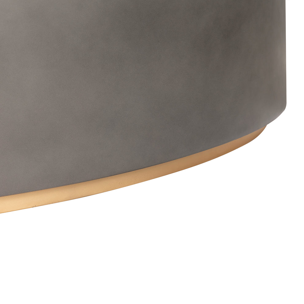 Anais Concrete and Brass Oval Coffee Table By Armen Living | Coffee Tables | Modishstore - 6