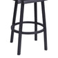 Balboa 30" Bar Height Swivel Vintage Black Faux Leather and Metal Bar Stool with Arms By Armen Living | Bar Stools | Modishstore - 5