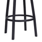 Balboa 30" Bar Height Swivel Vintage Black Faux Leather and Metal Bar Stool By Armen Living | Bar Stools | Modishstore - 5