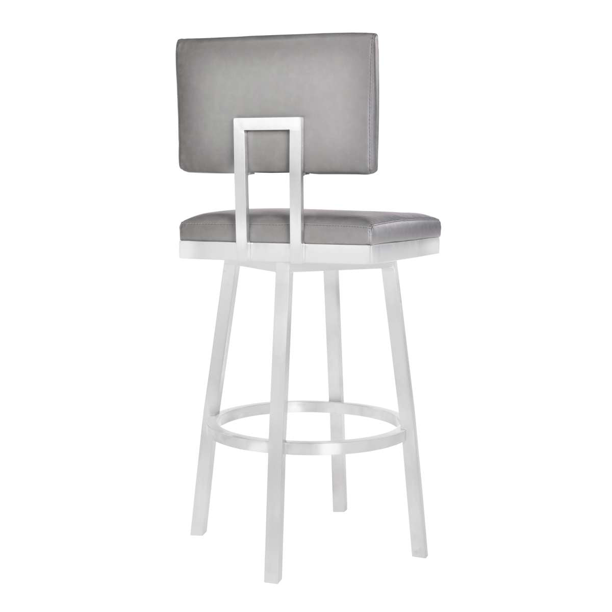 Balboa 26" Counter Height Swivel Vintage Grey Bar Stool  By Armen Living | Bar Stools | Modishstore - 3