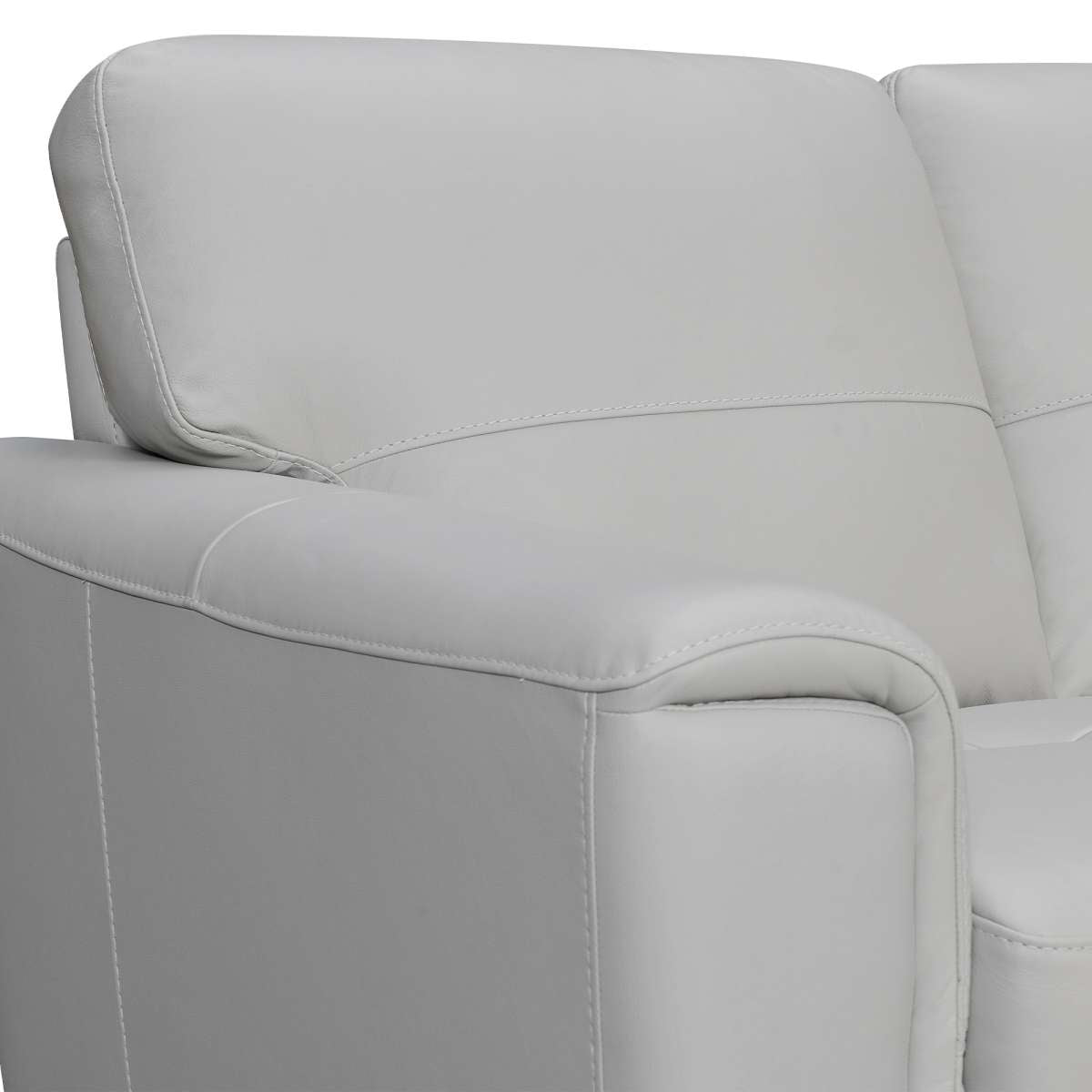 Bergen 87" Dove Gray Genuine Leather Square Arm Sofa By Armen Living | Sofas |  Modishstore  - 5