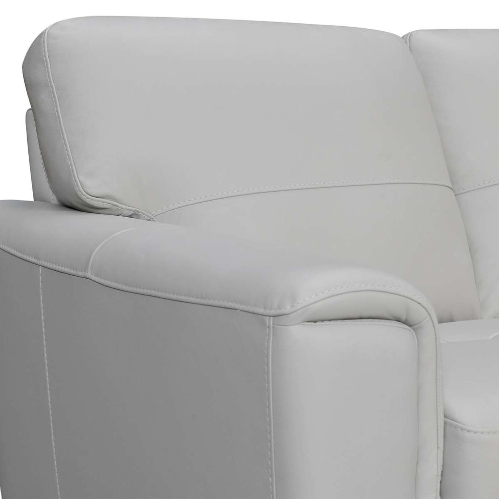 Bergen 87" Dove Gray Genuine Leather Square Arm Sofa By Armen Living | Sofas |  Modishstore  - 5