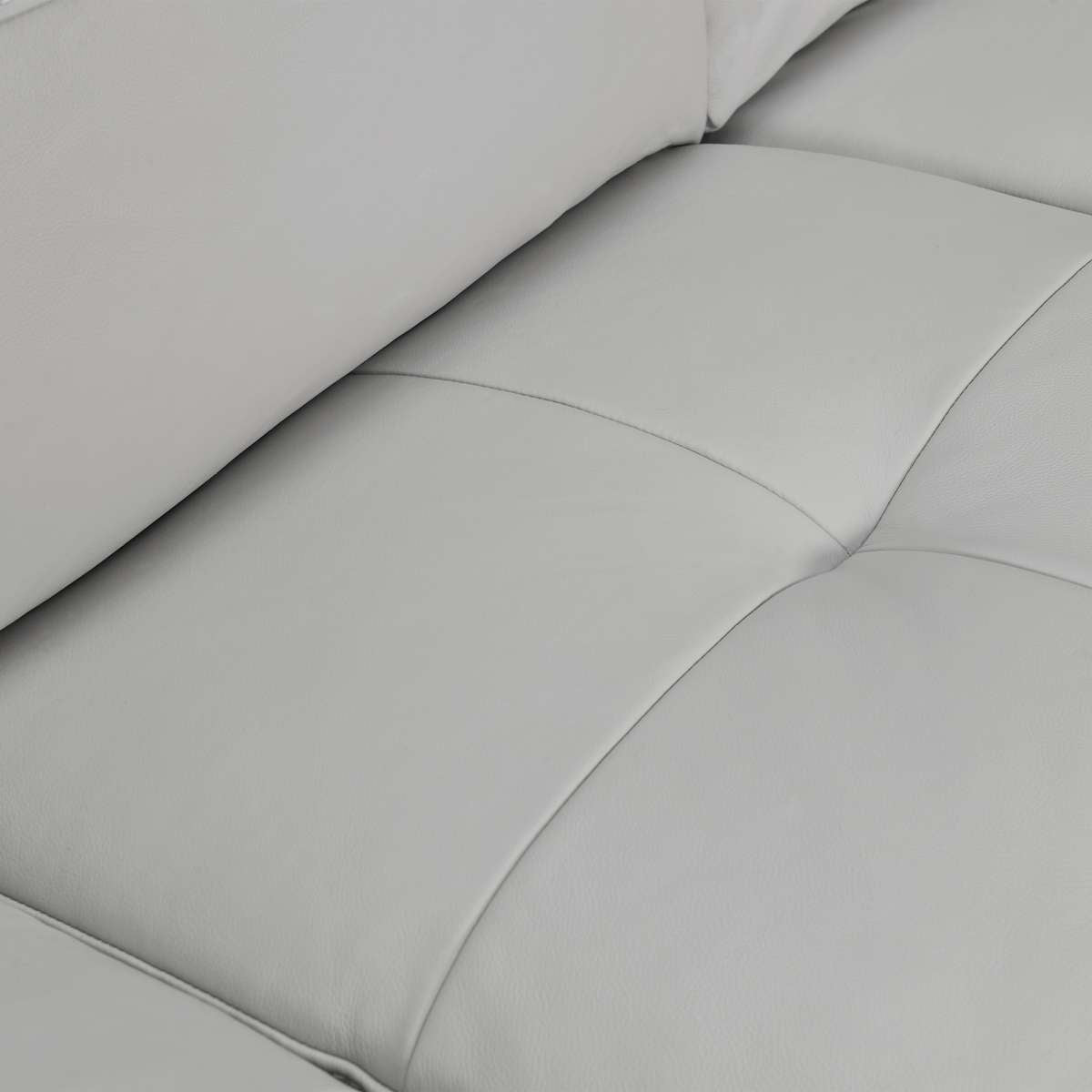 Bergen 87" Dove Gray Genuine Leather Square Arm Sofa By Armen Living | Sofas |  Modishstore  - 7