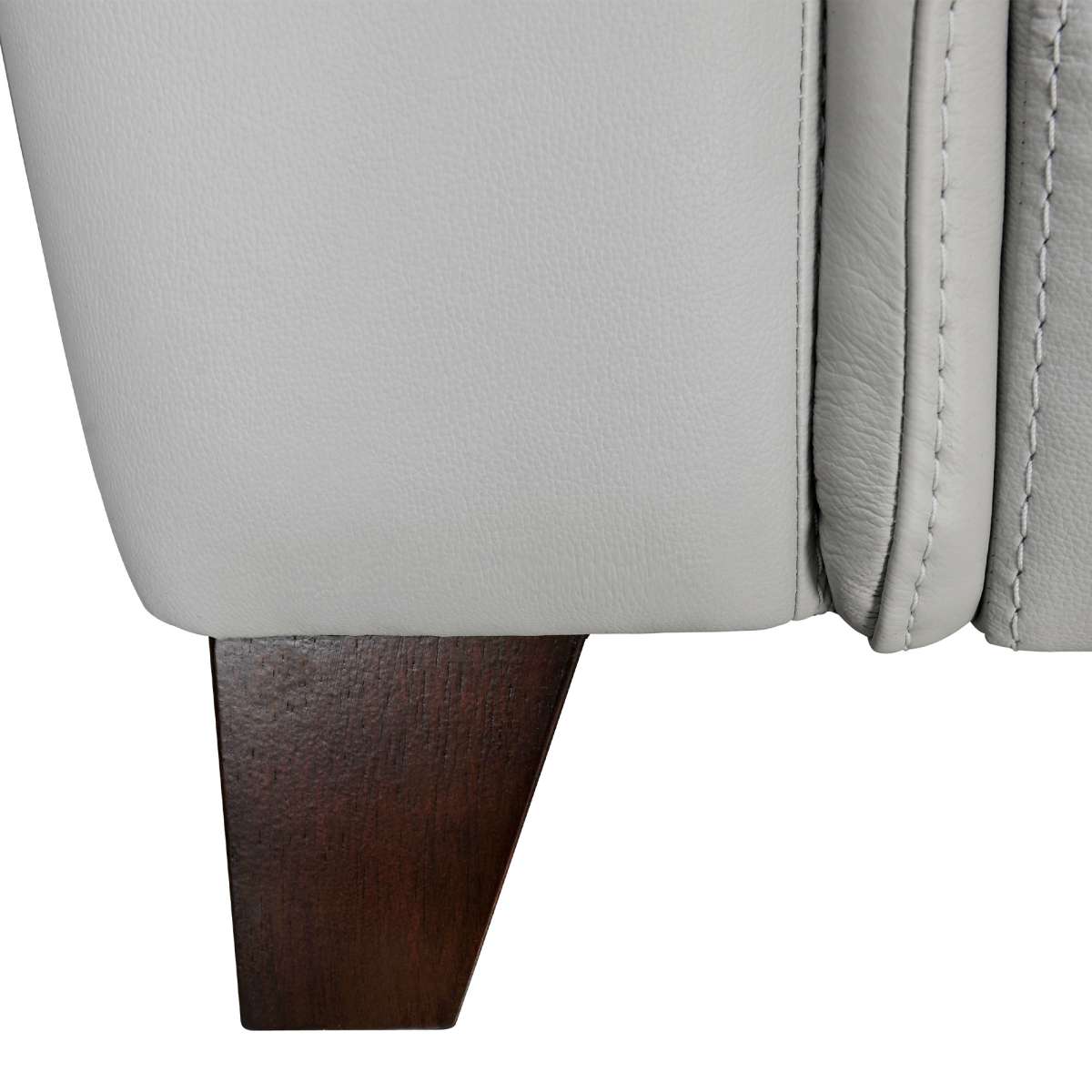 Bergen 87" Dove Gray Genuine Leather Square Arm Sofa By Armen Living | Sofas |  Modishstore  - 8