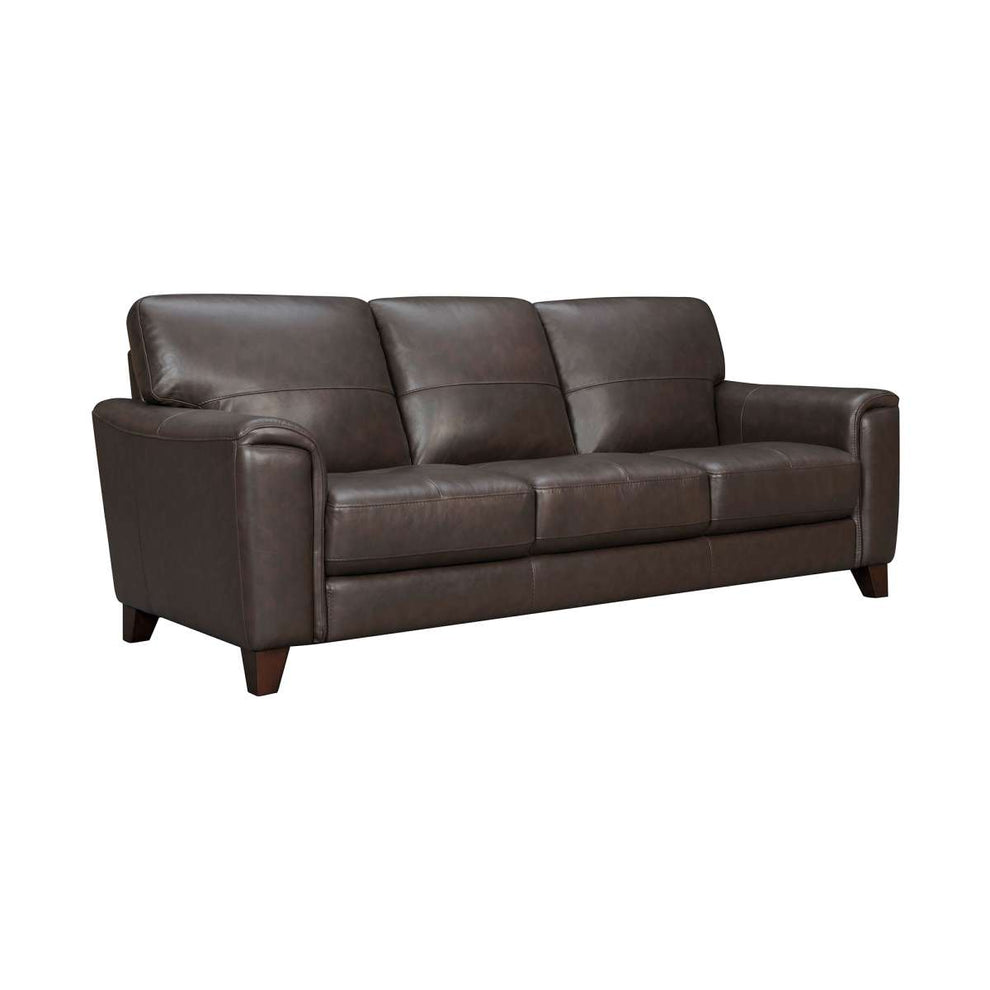 Bergen 87" Dove Gray Genuine Leather Square Arm Sofa By Armen Living | Sofas |  Modishstore  - 16