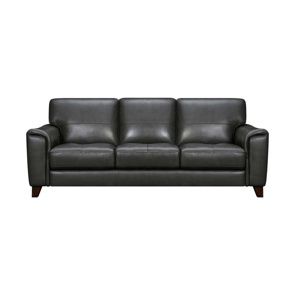Bergen 87" Dove Gray Genuine Leather Square Arm Sofa By Armen Living | Sofas |  Modishstore  - 23