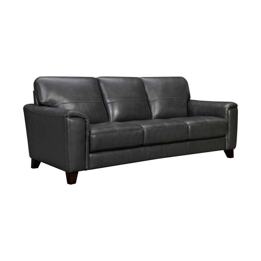 Bergen 87" Dove Gray Genuine Leather Square Arm Sofa By Armen Living | Sofas |  Modishstore  - 24