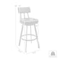 Benjamin 26" Swivel Counter Stool in Brushed Stainless Steel with Gray Faux Leather By Armen Living | Bar Stools | Modishstore - 6